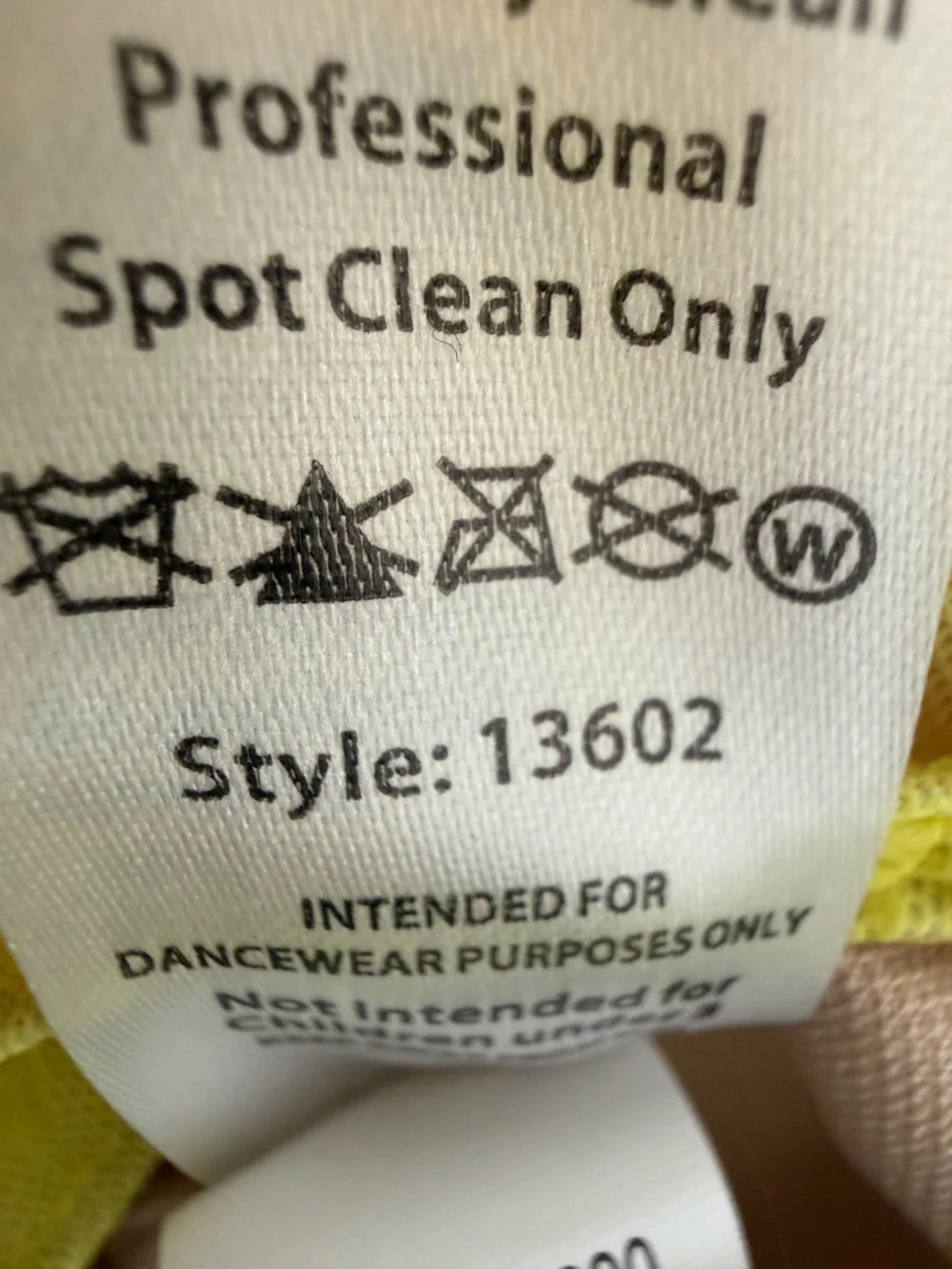 NEW! Weissman Style #13602 Wiggle Wiggle Wiggle Dance Costume COLOR: Lemon